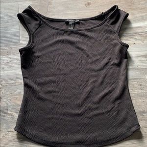 F21 Black Short Sleeve Stretch Shirt size M